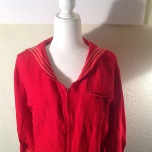 TWO WISHES Red,Long Sleeve zipper Jacket size M